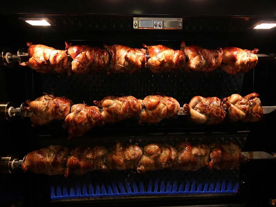 Características de un asador de pollos Características de un asador de pollos
